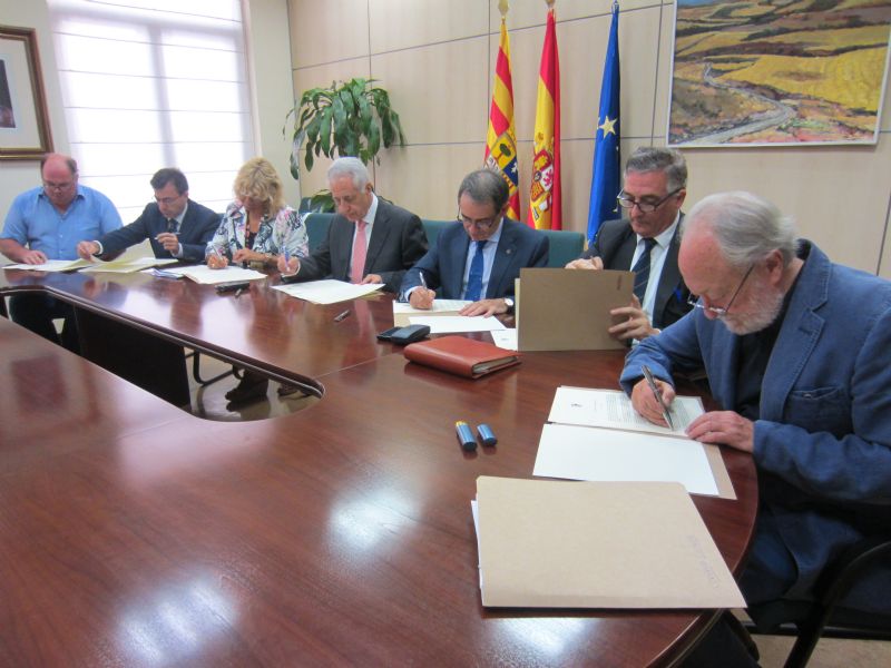 Los Colegios Profesionales de la rama agroforestal firman un convenio de colaboraci�n con el Gobierno de Arag�n