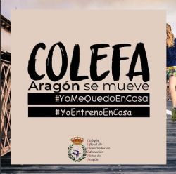 Ampliar foto: #yoentrenoencasa, nueva iniciativa del Colegio Oficial de Licenciados en Educacin Fsica de Aragn
